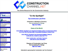 Tablet Screenshot of constructionchannel.net